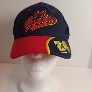 Jeff Gordon NASCAR Racing Cap Kids Child‎ Blue Red Number 24 Hat